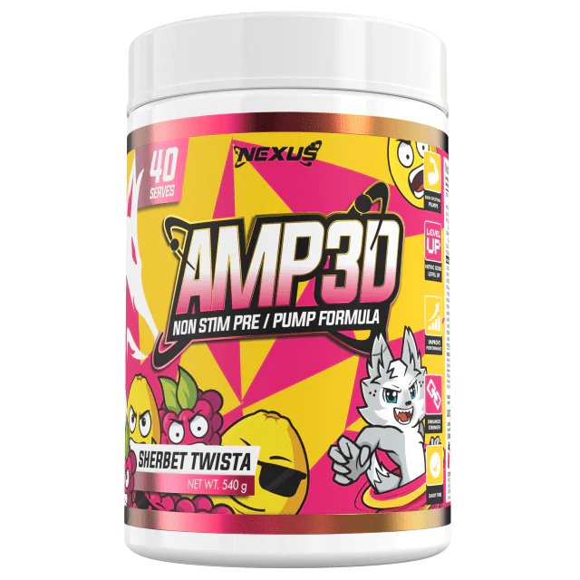 NEXUS NUTRITION - AMP3D Non - Stim PUMP Pre - Workout - Nexus Nutrition - The Juicebox Supplements.