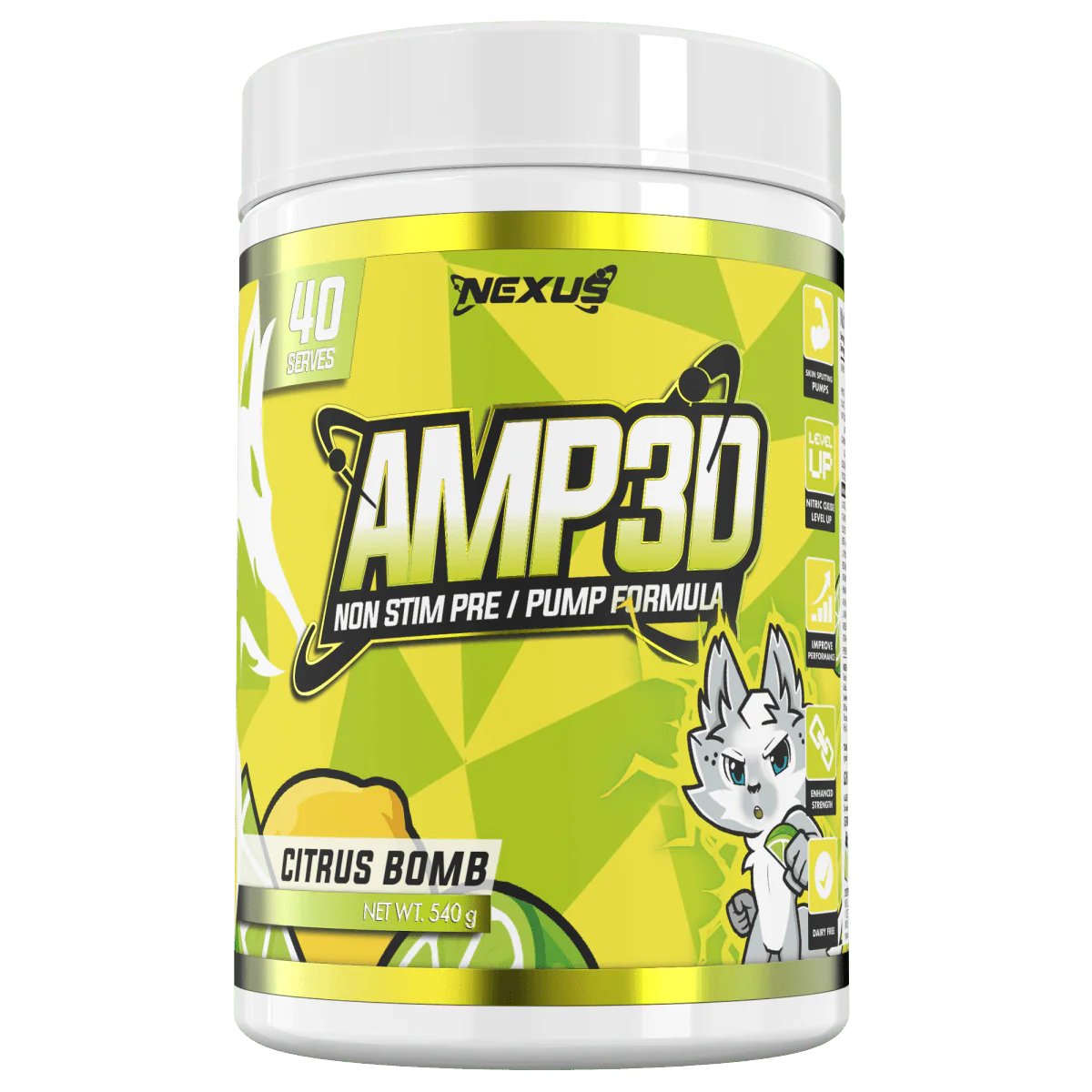 NEXUS NUTRITION - AMP3D Non - Stim PUMP Pre - Workout - Nexus Nutrition - The Juicebox Supplements.