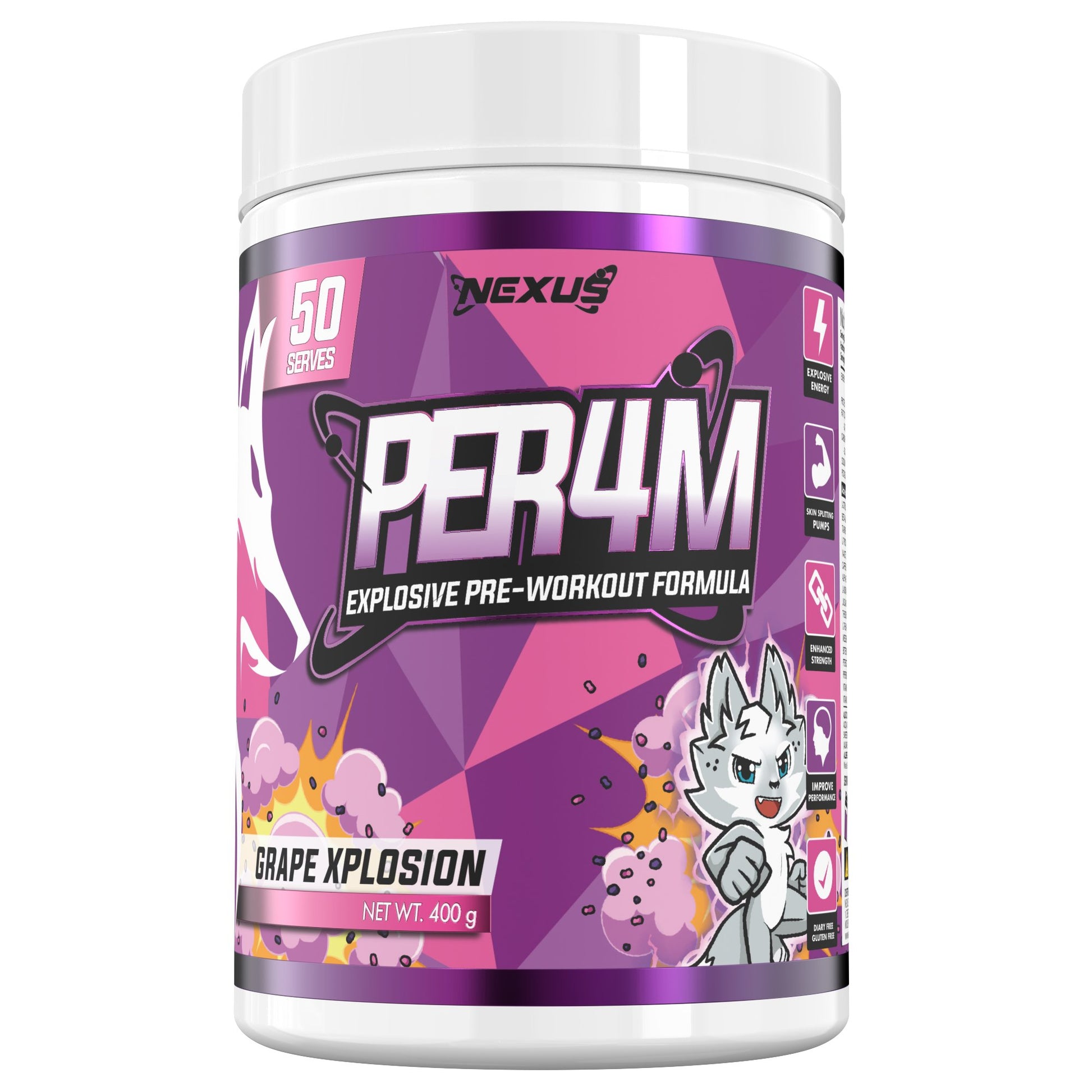 NEXUS NUTRITION - PER4M Pre - Workout - Nexus Nutrition - The Juicebox Supplements.